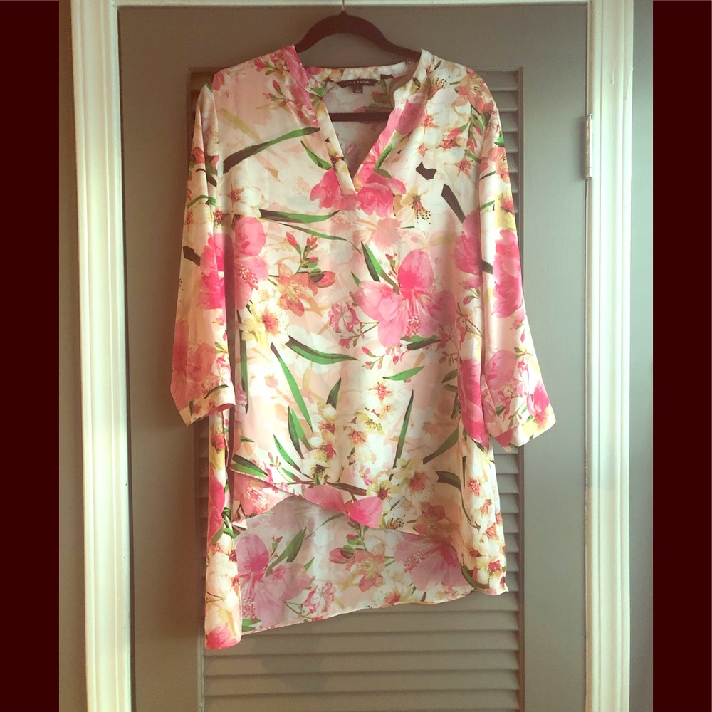 Long floral blouse